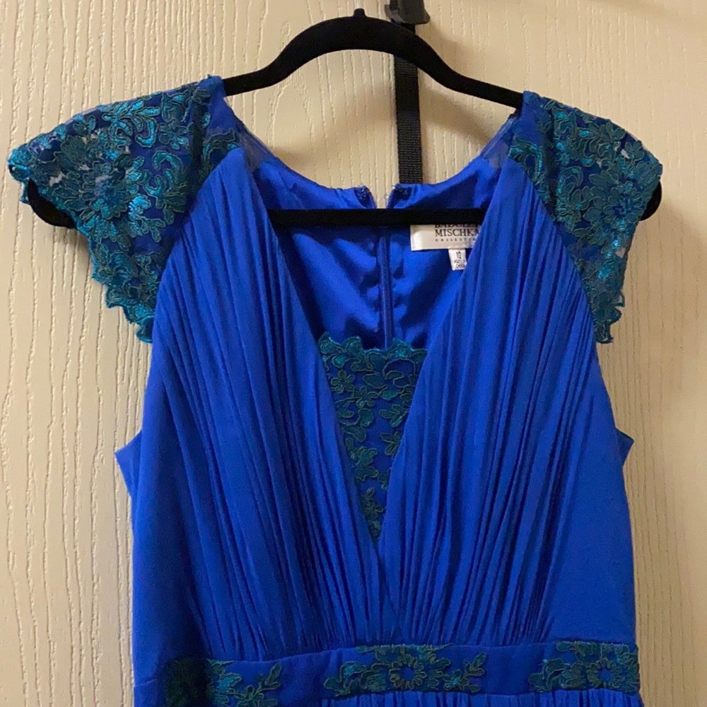 Badgley Mischka Blue Lace Dress